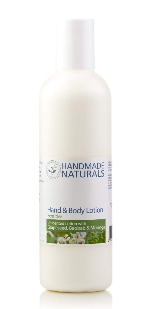 [Australia] - Handmade Naturals Unscented Nut Free Hand/Body Lotion with Grapeseed, Baobab & Moringa Oils 