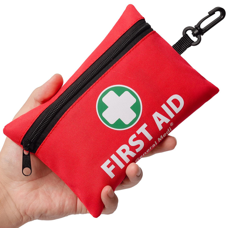 [Australia] - 110 Pieces Small First Aid Kit - Includes Emergency Foil Blanket, Scissors for Travel, Home, Office, Vehicle, Camping, Workplace & Outdoor (Red) 110 Pieces 