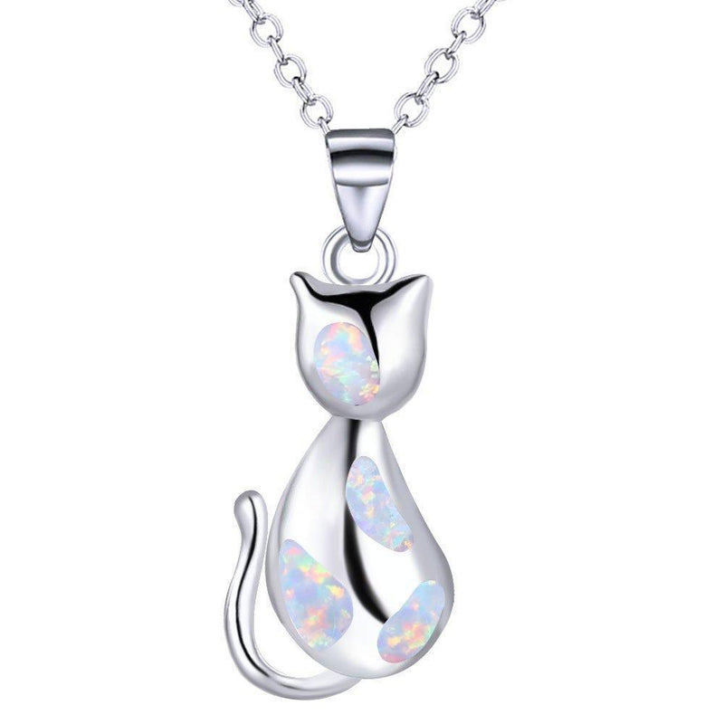[Australia] - KELITCH Opal Sea Turtle 925 Silver Necklaces Handmade Peace Pendant Necklaces for Women Choker White 