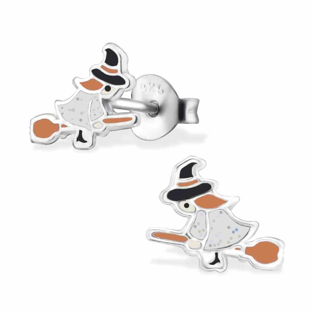 [Australia] - The Rose & Silver Company Women 925 Sterling Silver Witch Stud Earrings 