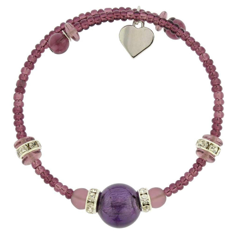 [Australia] - GlassOfVenice Women's Carino Murano Bracelet - Amethyst 