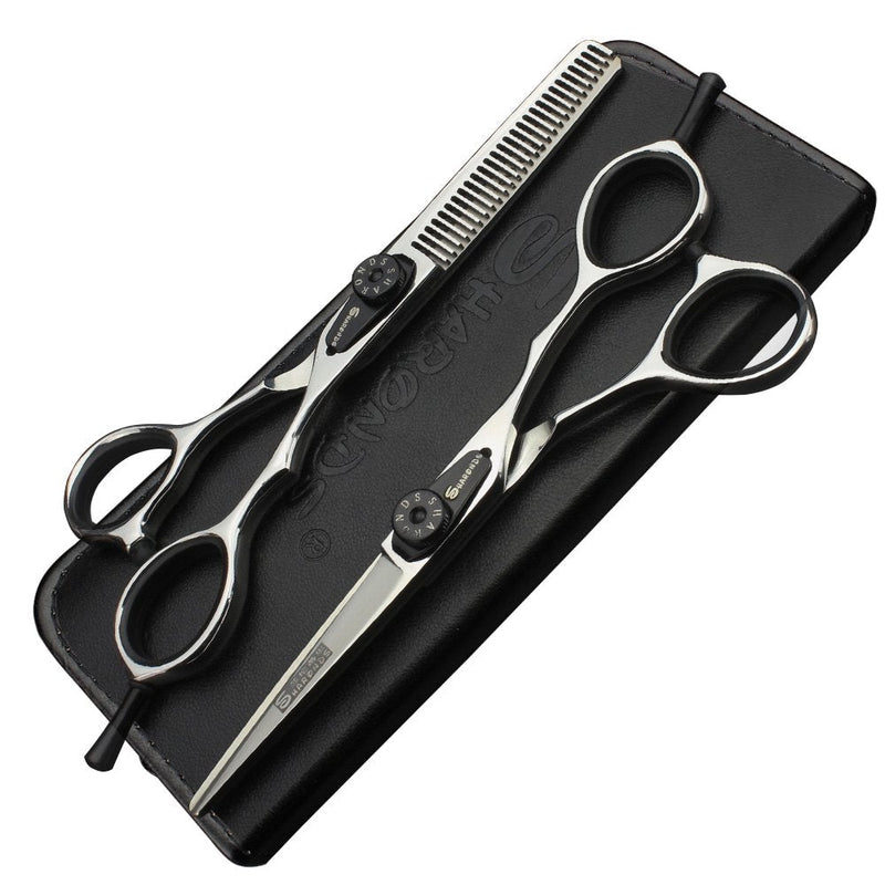 [Australia] - 5.5 inch Japan 440C laser cutting professional hairdressing hair stylist hair trim and hair sparse scissors (scissors set) scissors set 