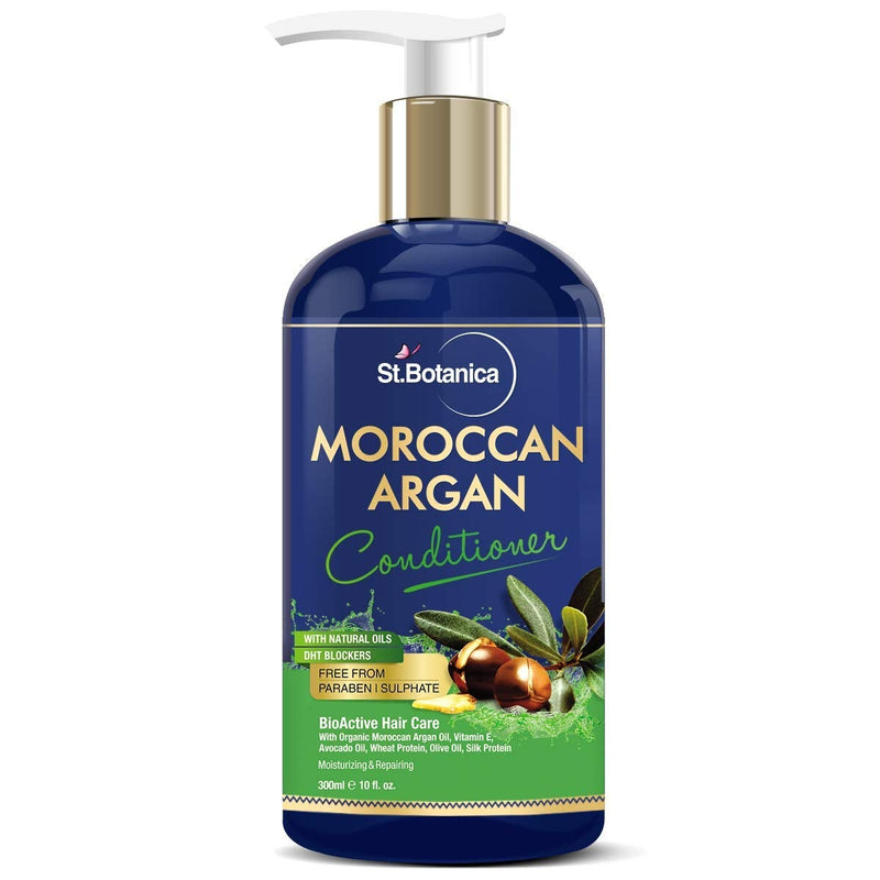 [Australia] - St.Botanica Moroccan Argan Hair Conditioner 300ml - No SLS/Paraben - With Moroccan Argan Oil, Avocado Oil, Wheat Protein, Olive Oil, Silk Protein 