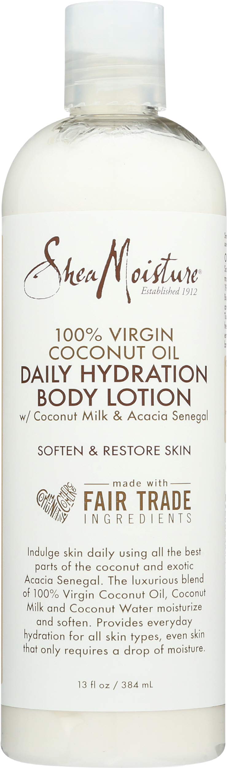 [Australia] - Shea Moisture 100% Virgin Coconut Oil Daily Hydration Body Lotion by for Unisex - 13 oz Body Lotion, U-BB-2734 