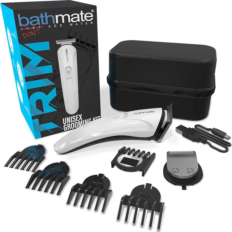 [Australia] - BathMate Trim Mens Shaver, Body Groomer & Groin Hair Trimmer, Balls Trimmer & Hair Clippers, Rechargeable Built-in Battery, Skin Safe Male Hygiene Razor 