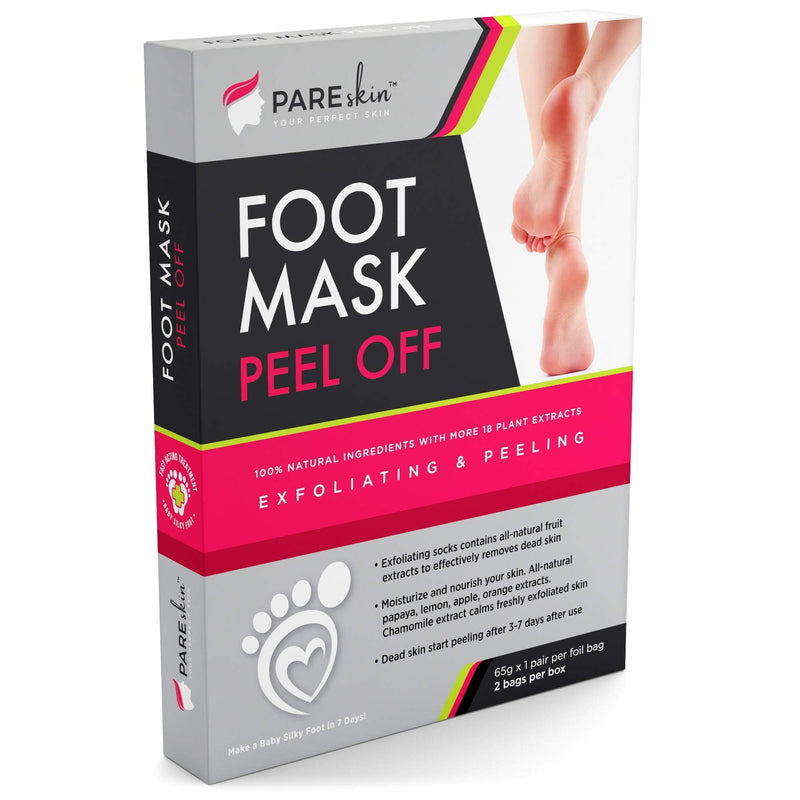 [Australia] - [ 2 Pack ] Foot Peel Mask - Cracked Heels Repair for Dry Callus Dead Skin - Exfoliating Peel Remover for Baby Soft Feet 
