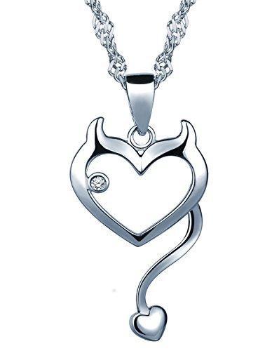 [Australia] - Infinite U Unique Hollow Cat 925 Sterling Silver Cubic Zirconia Pendant Necklace for Women/Girls, Silver 