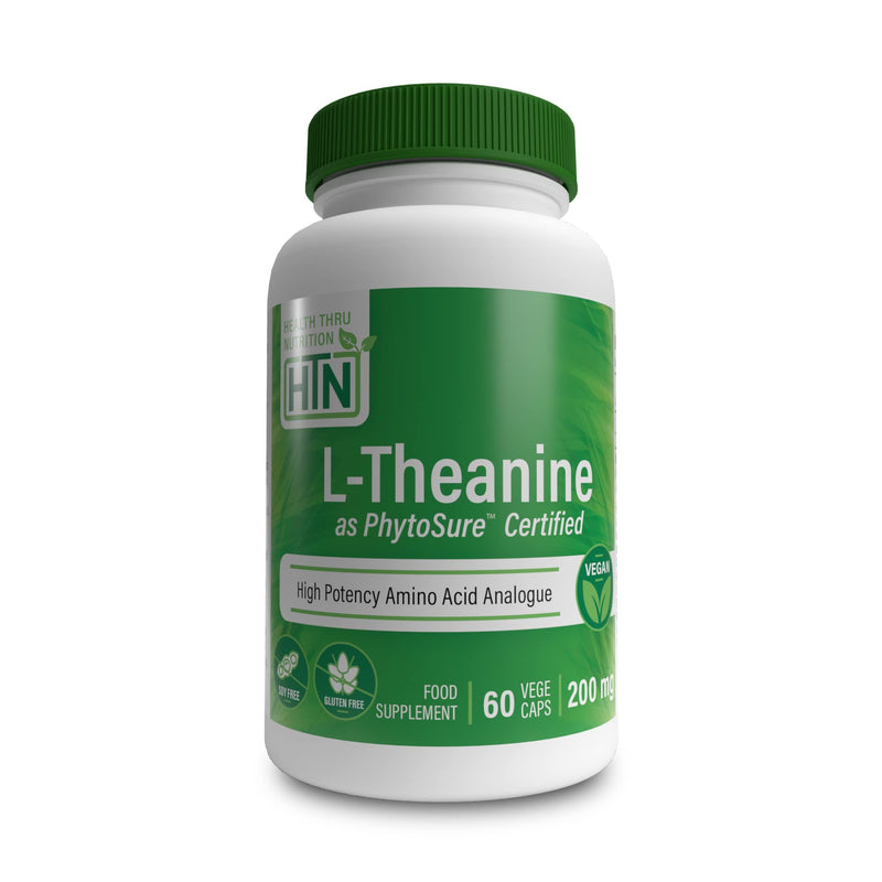 [Australia] - Health Thru Nutrition L Theanine 200mg Double Strength Nootropics & Brain Health Supplement | Clean Label Formula - 60 Vegan Capsules 
