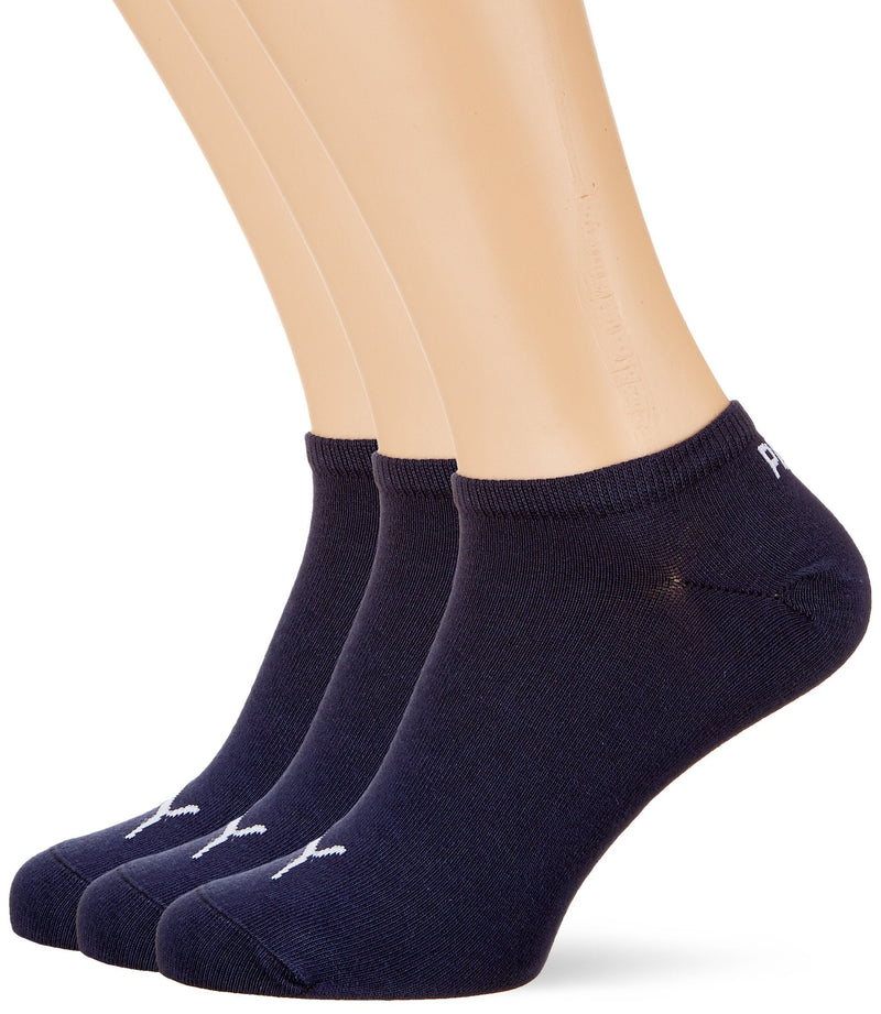 [Australia] - Puma Men's Unisex Sneaker Plain 3P Sock, Navy, 2.5-5 (Pack of 3) 