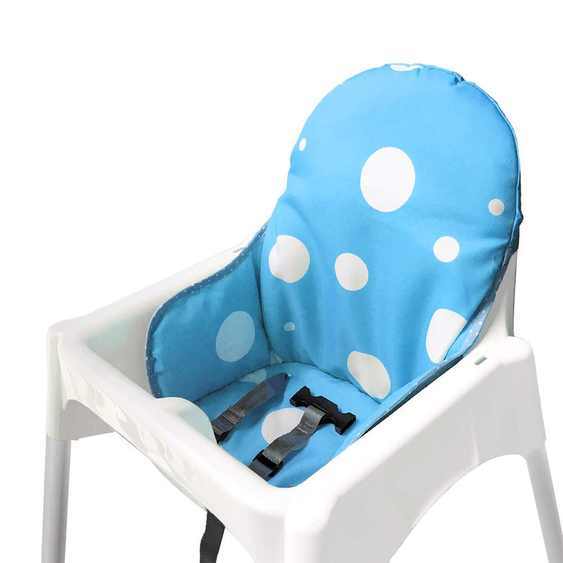 [Australia] - ZARPMA Seat Covers Cushion for Ikea Antilop Highchair,Washable Foldable Baby Highchair Cushion Cotton Padded Insert for Ikea Child Chair (Blue) Blue 