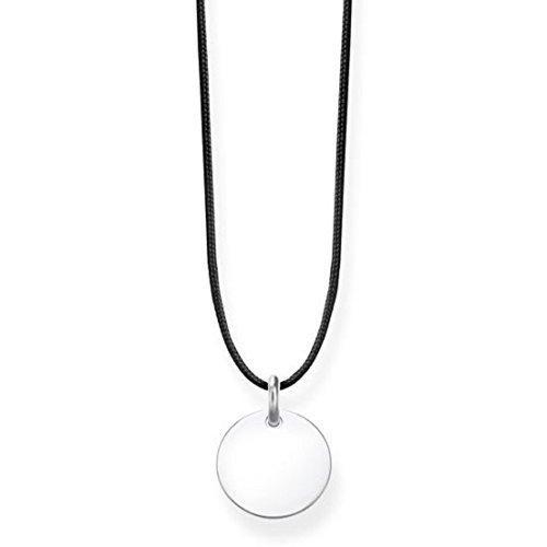 [Australia] - Thomas Sabo Women's 925 Sterling Silver Glam and Soul Choker Disc Black 