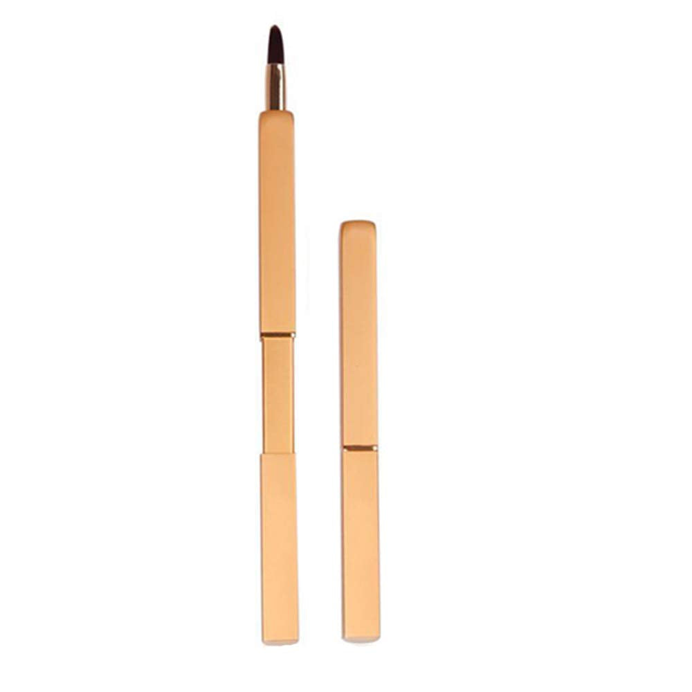 [Australia] - Pinkiou Lip Brush Lipstick Gross Lip Makeup Brush Retractable Cosmetics Tool (Gold) 