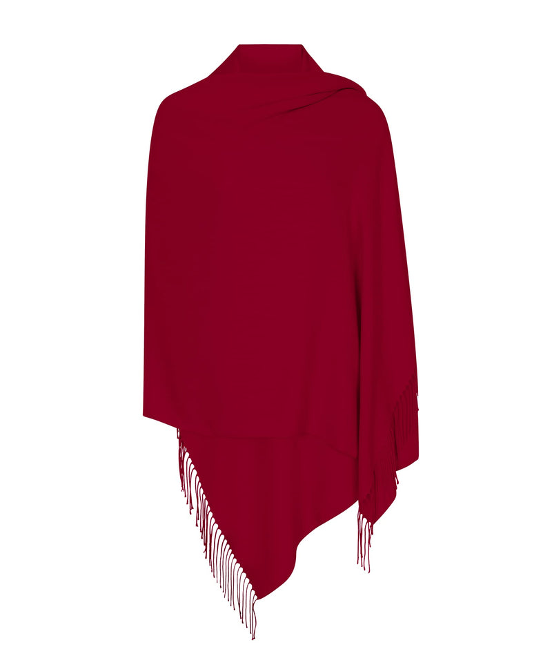 [Australia] - P&W Made in Italy (30+ Stunning Colours Available) Pashmina Shawl Wrap Stole Scarf for Women - Super Soft - Versatile - Generous Size - Ideal for Formal Occasions + Daytime Wardrobe - The No.1 Gift Burgundy Red 