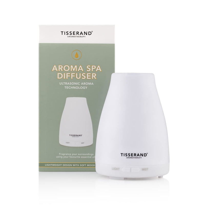 [Australia] - Tisserand Aromatherapy | Aroma Spa Diffuser | For Use With Essential Oils | Mood Lighting | 5 Hours Ultra-Quiet Continuous Mist | 100ml Capacity 