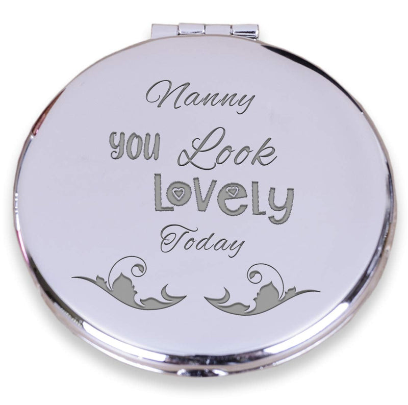[Australia] - NANNY You Look Lovely Today COMPACT MIRROR for my Gifts Presents Idea for Birthday Christmas Mothers Day Keepsake Ideas 