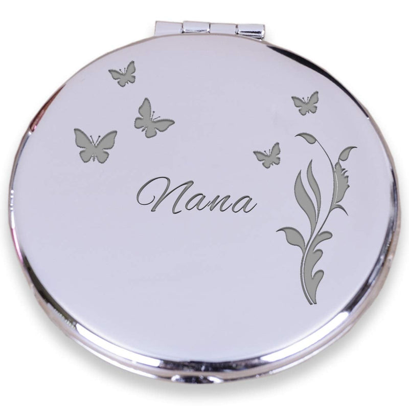 [Australia] - NANA Butterflies and Swirl COMPACT MIRROR for my Gifts Presents Gift Idea for Birthday Christmas Mothers Day Keepsake Ideas 