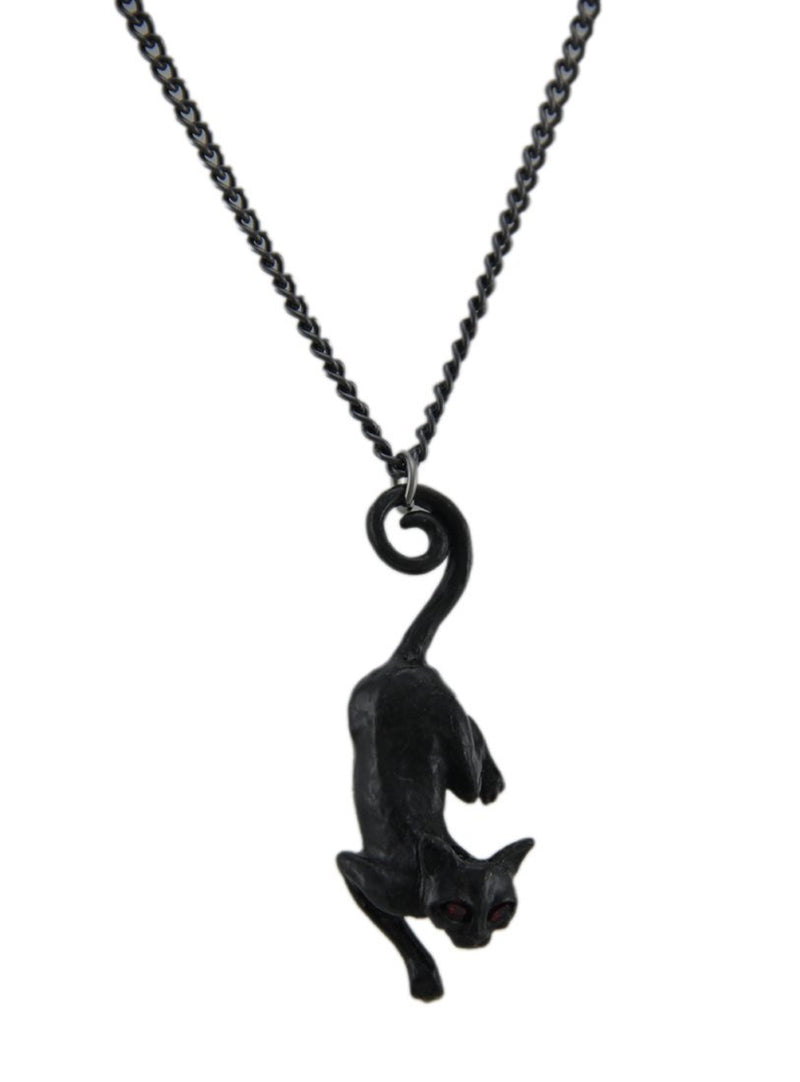 [Australia] - Alchemy Gothic Cat Sith Pendant (Black) Black 