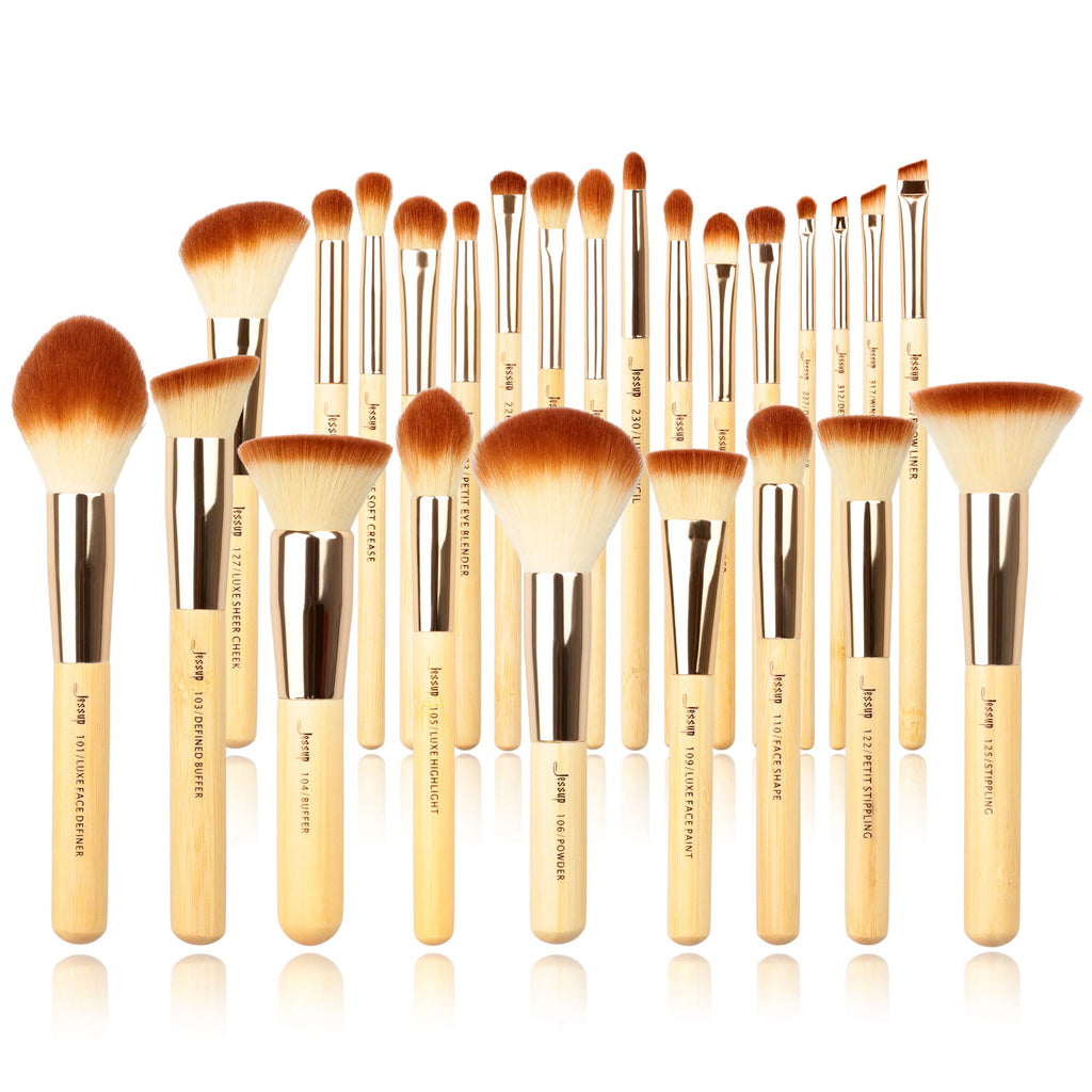[Australia] - Jessup Brand 25pcs Beauty Bamboo Professional Makeup Brushes Make up Brush Tools kit Foundation Powder Blushes Eye Shader Cosmetics Tools T135 