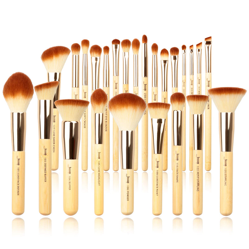 [Australia] - Jessup Brand 25pcs Beauty Bamboo Professional Makeup Brushes Make up Brush Tools kit Foundation Powder Blushes Eye Shader Cosmetics Tools T135 