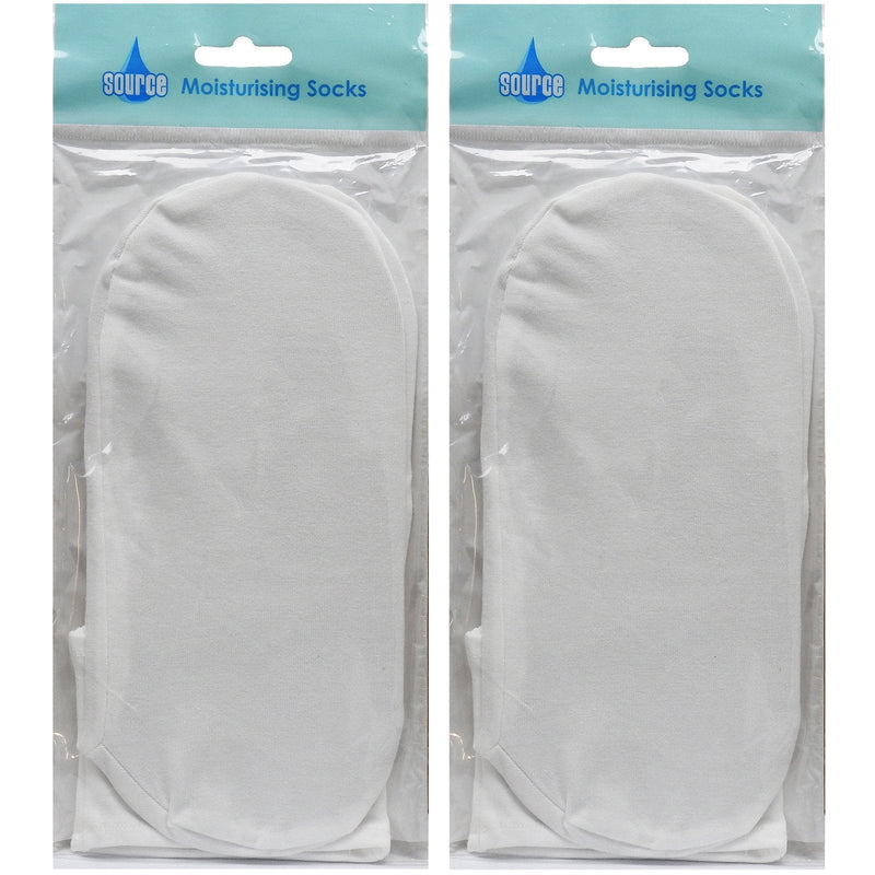 [Australia] - Source Healthcare Cotton Moisturising Cream Retainer Super Soft Overnight Socks, 2 Pairs 