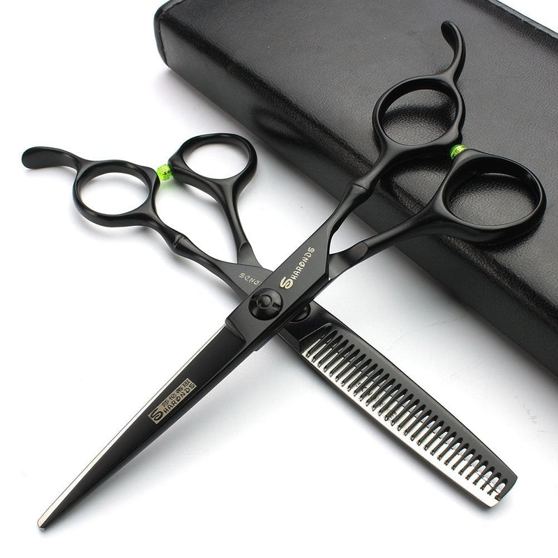 [Australia] - Hairdressing Scissors Hairdressing Scissors 6 inch Black Hairdressing Scissors Set Salon Hairdresser (MD-XGSF-SJ6W) MD-XGSF-SJ6W 