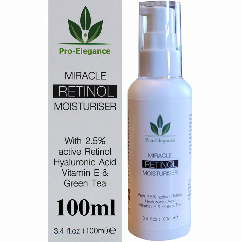 [Australia] - Retinol Moisturiser face cream 2.5% 100ML DOUBLE SIZE For Day & Night with Hyaluronic Acid Vitamin E & Aloe Vera Best Anti Aging & Wrinkle Face & Neck Eye Bags Dark Circles & Crows Feet 