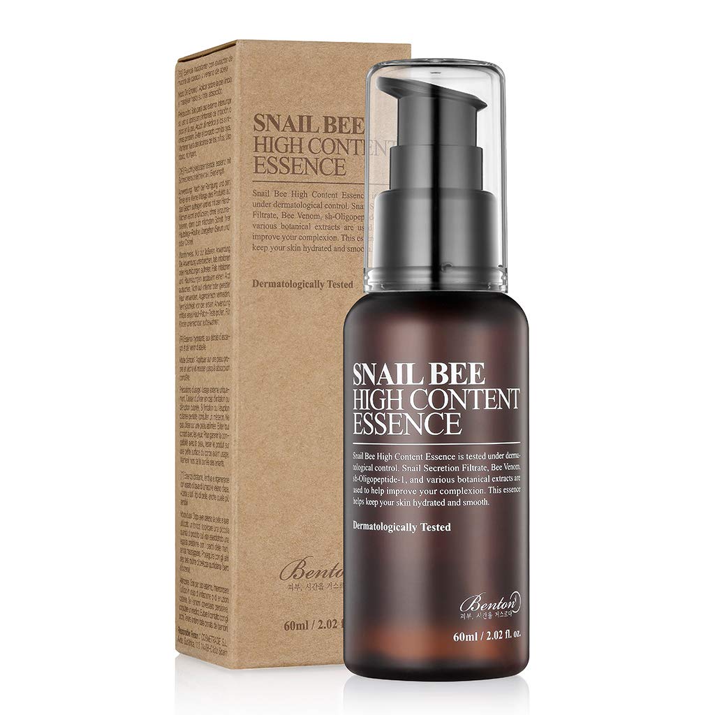 [Australia] - BENTON Snail Bee High Content Essence 60ml (2.02 fl. oz.) - Snail Secretion Filtrate & Bee Venom Contained Moisturizing Gel for Oily, Combination, Acne-Prone Skin, Dermatologically Tested 
