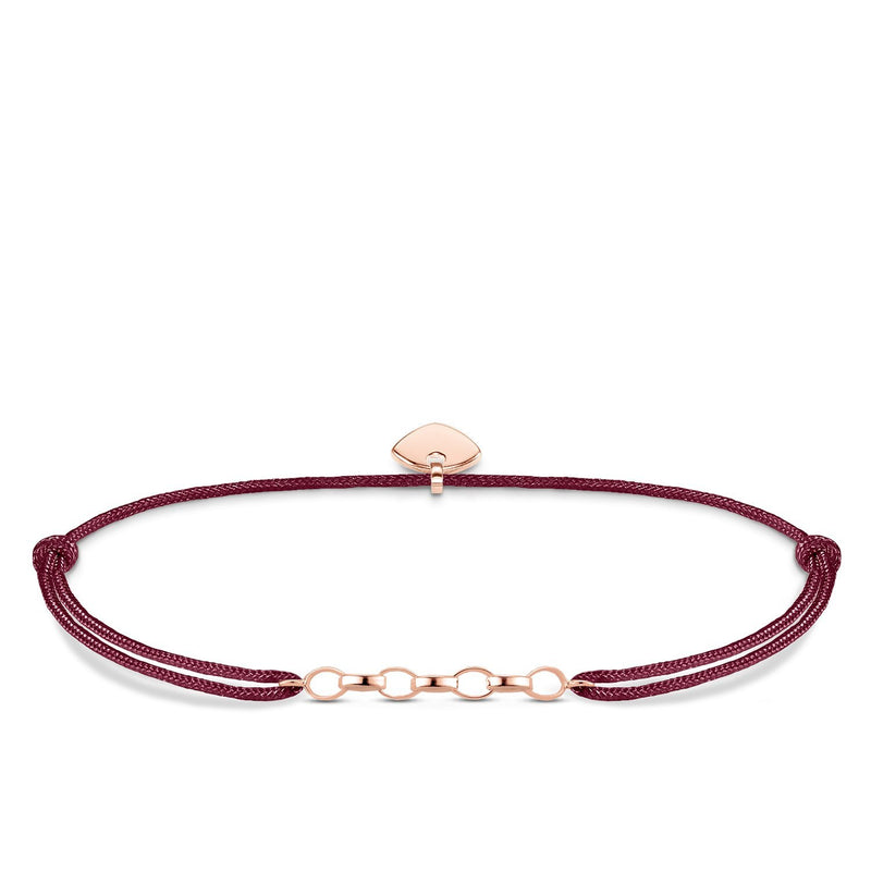 [Australia] - Thomas Sabo Women's 925 Sterling Silver Little Secret Charm Rose Gold Plating Bracelet Red 
