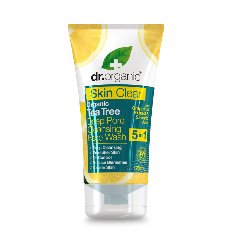 [Australia] - Dr Organic, Organic Skin Clear Face Wash , Natural , Vegan , Cruelty Free , Paraben & SLS Free , 125ml 