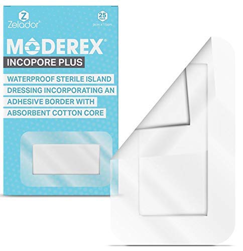 [Australia] - Sterile Self Adhesive Waterproof Island Dressing Latex Free with Transparent Border and 100% Cotton Absorbent pad x 25 (9cm x 15cm x 25) 9cm x 15cm x 25 