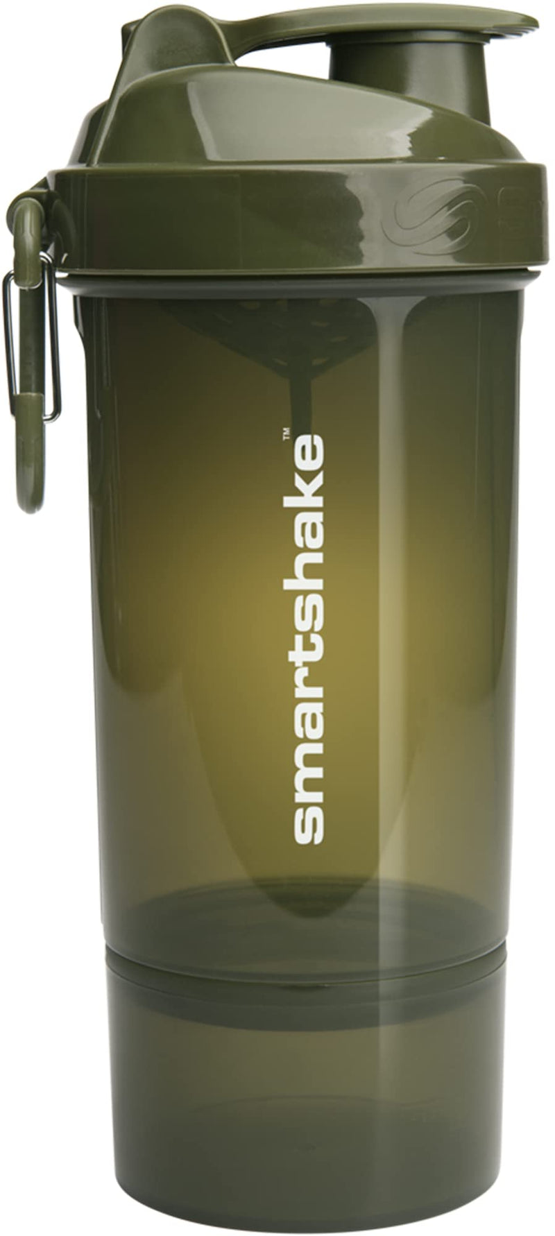 [Australia] - Smartshake Original2Go One Protein Shaker Bottle With Storage – 800ml BPA Free Large Gym Shake Bottles for Women Leakproof Water Bottle for Protein Shakes (Army Green) Army Green 