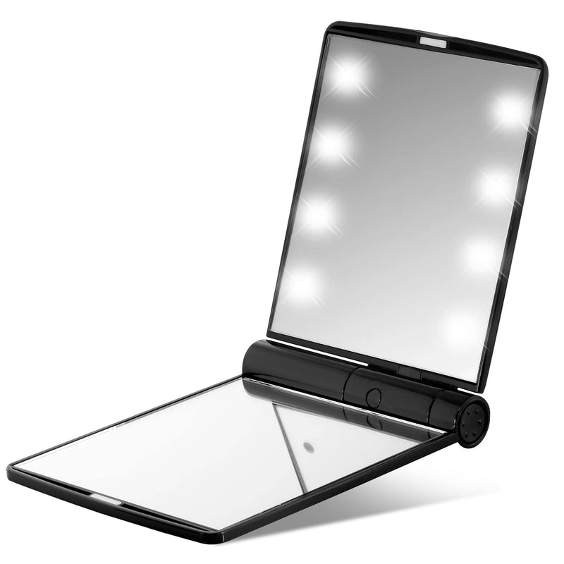 [Australia] - Glamza LED Light Foldable Illuminated Make Up Cosmetic Flip Beauty Vanity Mirror Travel 