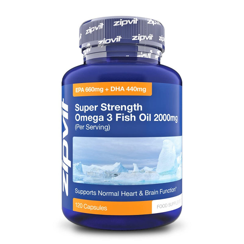 [Australia] - Omega 3 Fish Oil 2000mg, EPA 660mg DHA 440mg per Daily Serving. 120 Capsules (2 Months Supply). Supports Heart, Brain Function and Eye Health. 2 Capsules Per Serving 