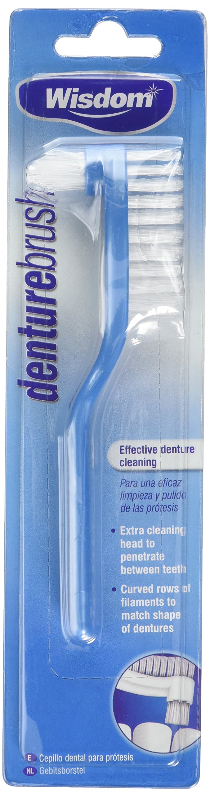 [Australia] - Wisdom Denture Brush, Pack of 4 1 Count (Pack of 4) 