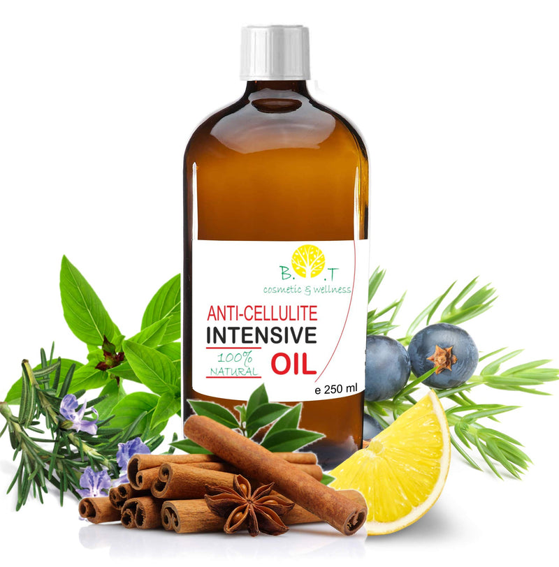 [Australia] - Weight loss Fat Burner Anti Cellulite Oil 100% Natural with Pure Essential Oil of Lemon, Rosemary, Cinnamon, Basil and Juniper Berry - Penetrates Skin Deeper Than any Cellulite Cream 250 ml 8.8 Fl OZ 