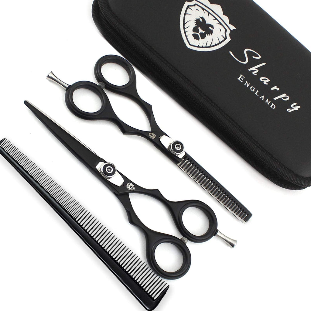 [Australia] - Professional Hairdressing Scissors/Barber Hair Cutting Thinning Scissors Shears - 5.5 inch - Razor Sharp Japanese Stainless Steel & Fine Adjustment Tension Screw 