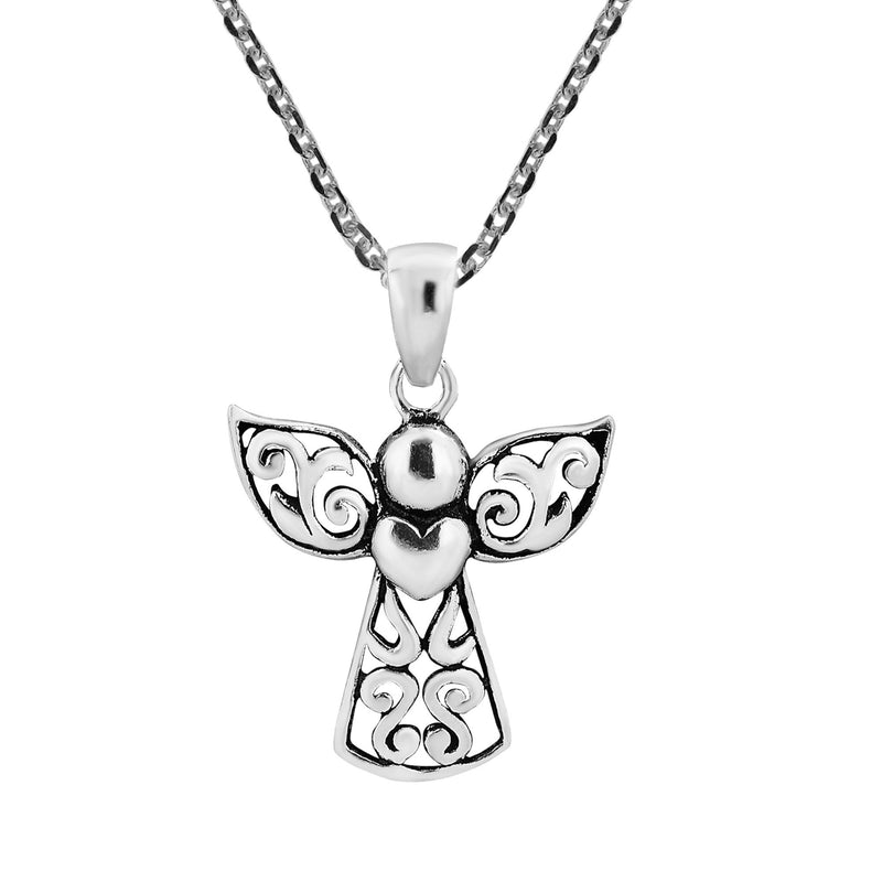 [Australia] - Guardian Angel of Love .925 Sterling Silver Pendant Necklace 