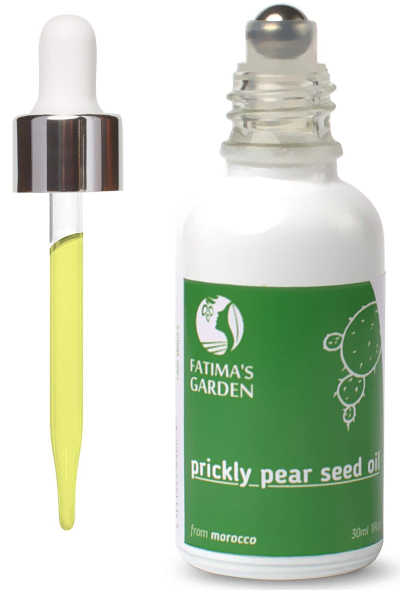 [Australia] - Fatima's Garden Prickly Pear Seed Oil for Face, Hair, Skin and Nails, USDA Ecocert Certified Organic Pure Virgin Cold Pressed Moroccan Anti-aging Moisturizer-30ml 30 ml (Pack of 1) 