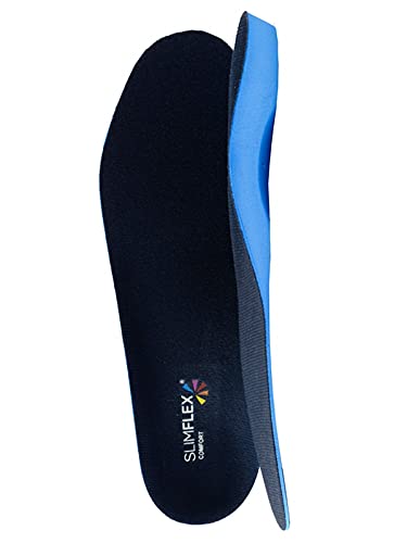 [Australia] - Slimflex Comfort Full Length Medium Density, Lateral Control, Medial Arch Support, Deep Heel Cup,Blue, 7-8.5 UK / 41-42 EU 