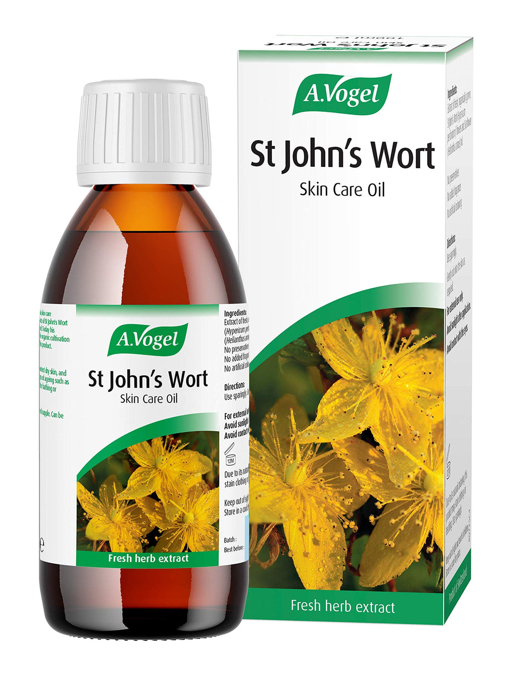 [Australia] - A.Vogel St. John’s Wort Skin Care Oil | Soothe & Protect Dry Skin | Extract of Freshly Harvested, Organically Grown St. John’s Wort | Suitable for All Skin Types | 100ml 