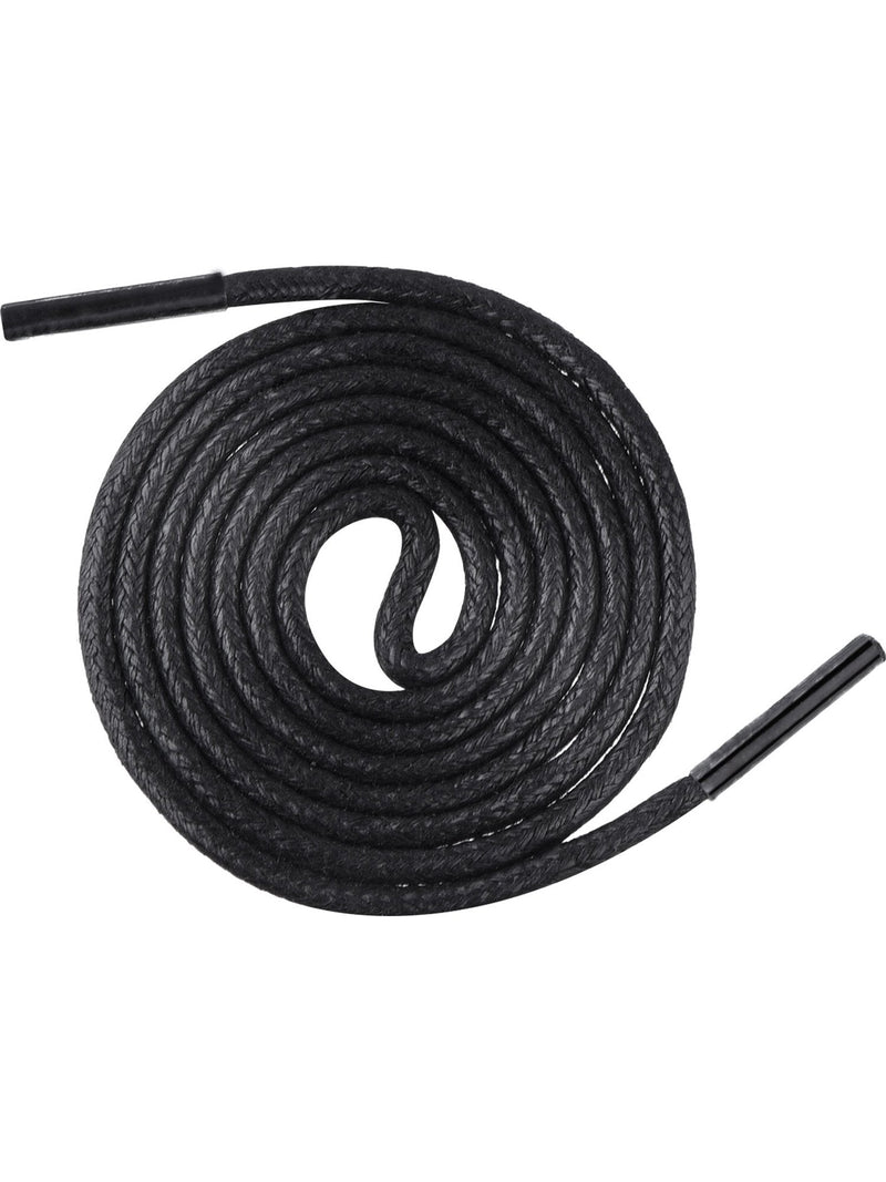[Australia] - 3 Pairs Shoelaces Round Waxed Shoe Laces 80 cm Dress Shoelaces for Men and Women's Casual and Dress Shoes (Black) 