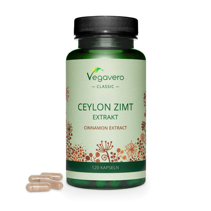 [Australia] - Ceylon Cinnamon 2000mg Vegavero® | High Strength Extract (8:1) | Without Additives | Lab-Tested | 4 Months Supply – 120 Vegan Capsules 