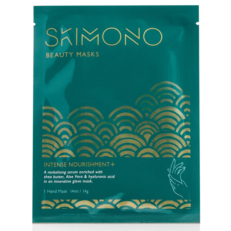 [Australia] - Luxury Moisturising Hand Masks for Dry Hands - Premium Revitalising Serum with Shea Butter, Aloe Vera, and Collagen, 1 Pair - Skimono 