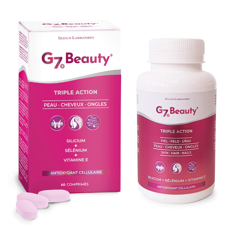 [Australia] - G7 Beauty. Cellular Antioxidant. Silica Enriched with Vitamin E and Selenium. Helps to Maintain The Health and Beauty of Skin, Hair and Nails. 60 Capsules. 