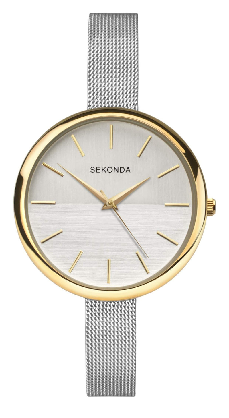 [Australia] - SEKONDA Womens Analogue Classic Quartz Watch with Stainless Steel Strap 2561.27 
