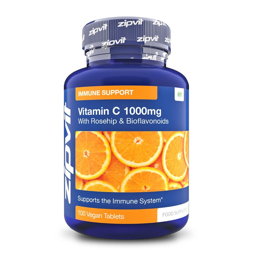 [Australia] - Vitamin C 1000mg with Bioflavonoids, 100 Vegan Tablets. Supports The Immune System. Contributes to a Reduction in Tiredness and Fatigue. 