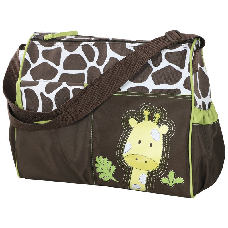 [Australia] - Accessotech Waterproof Baby Diaper Nappy Mummy Changing Handbag Shoulder Bag with Mat Travel (Giraffe Green) Giraffe Green 