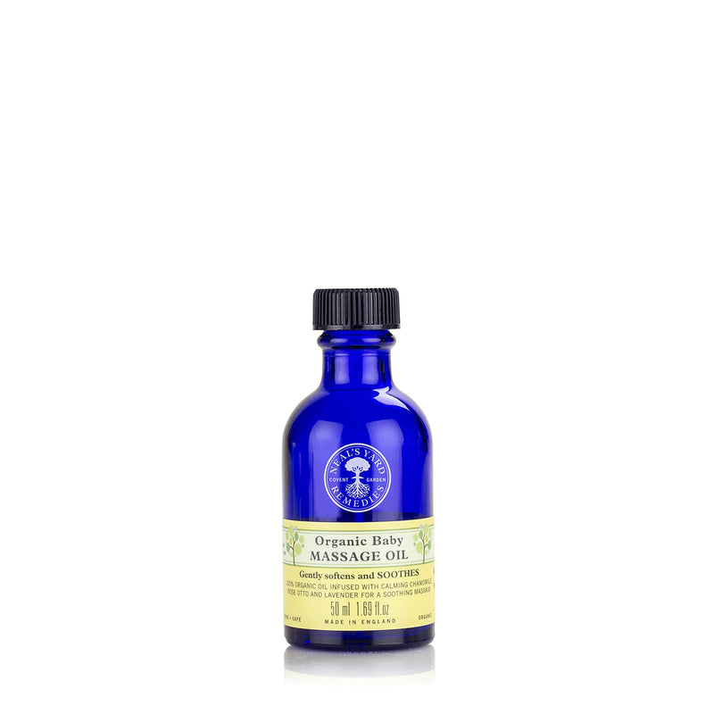 [Australia] - Neal's Yard Remedies | Baby Massage Oil | Vegan | Organic Lavender and Rose Otto | Soothing & Bonding Massage | Easy on Infant's Soft Delicate Skin |50 ml 
