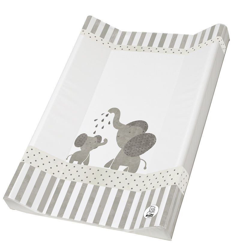 [Australia] - Rotho Babydesign Wedge Changing Mat From 0 Months, Modern Elephants, Bella Bambina, White/Gray, 50 x 70 cm, 20099 0001 CG 50x70 cm (Pack of 1) 