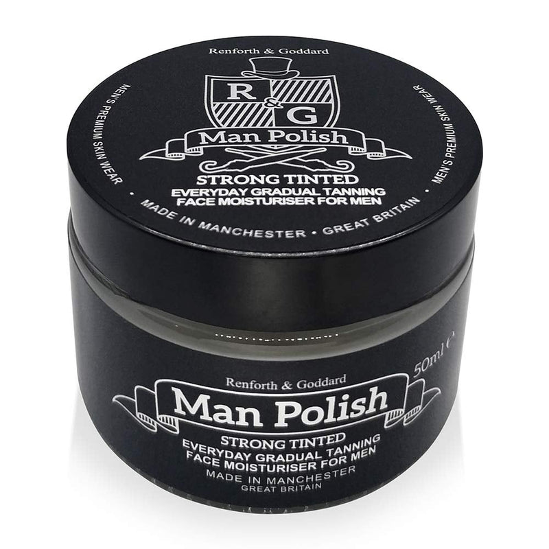 [Australia] - Man Polish Strong Tinted - Premium Gradual Self Tanning Face Moisturiser for Men 50ml 